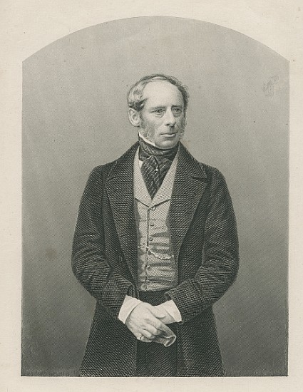 Sir John Somerset Pakington ; engraved by D.J. Pound from a photograph, from ''The Drawing-Room of E von (after) John Jabez Edwin Paisley Mayall