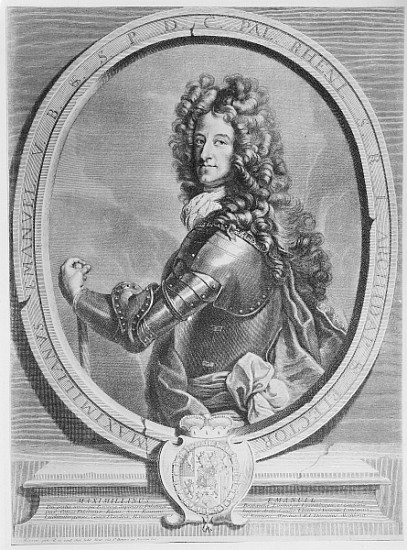 Maximilian II Emanuel, Elector of Bavaria; engraved by Cornelis Vermeulen von (after) Joseph Vivien