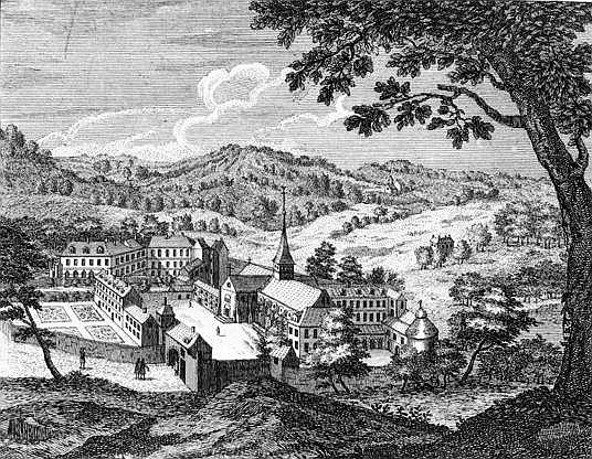 General view of the Abbey of Port-Royal des Champs von (after) Louise Madelaine Cochin
