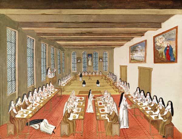 View of the Refectory, from ''L''Abbaye de Port-Royal'', c.1710 von (after) Louise Madelaine Cochin