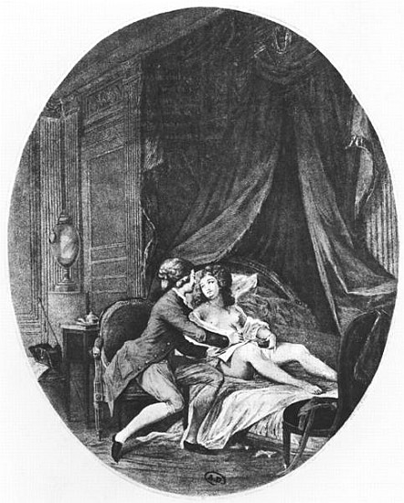 Valmont and Emilie, illustration from ''Les Liaisons Dangereuses'' Pierre Choderlos de Laclos (1741- von (after) Niclas II Lafrensen