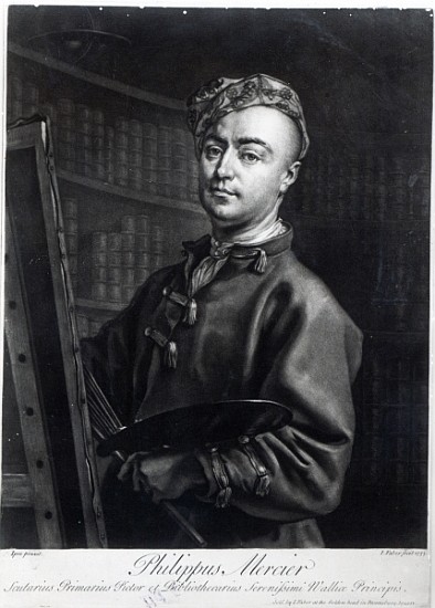 Self Portrait; engraved by John Faber von (after) Philippe Mercier