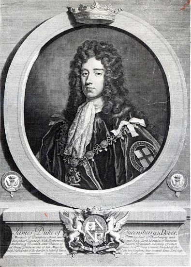 James Douglas, 2nd Duke of Queensberry; engraved by Louis du Guernier II von (after) Sir Godfrey Kneller
