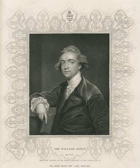 Sir William Jones from ''Gallery of Portraits'', published in 1833 von (after) Sir Joshua Reynolds
