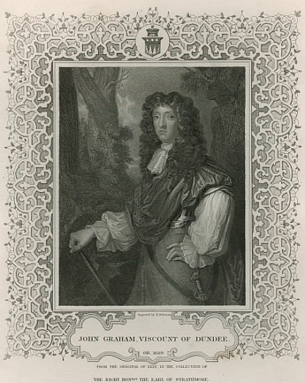 John Graham of Claverhouse, 1st Viscount of Dundee, from ''Lodge''s British Portraits'' von (after) Sir Peter Lely
