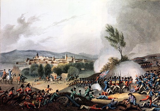Battle of Vittoria, 21st June, 1813, etched I. Clark, aquatintedM. DuBourg von (after) William Heath