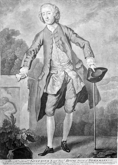 Gustavus Hamilton; engraved by Andrew Miller von (after) William Hogarth