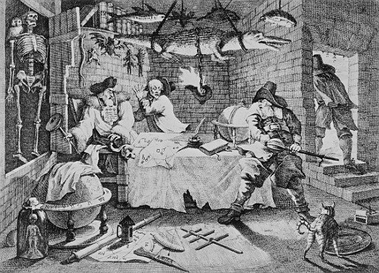 Hudibras beats Sidrophel and his man Whachum, from ''Hudibras'' by Samuel Butler von (after) William Hogarth