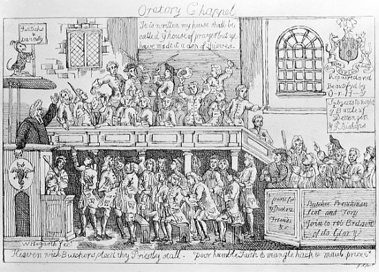 Oratory Chappel, c.1746 von (after) William Hogarth