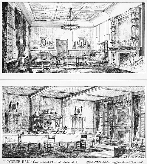 Interior of Toynbee Hall von (after) William H Atkin-Berry