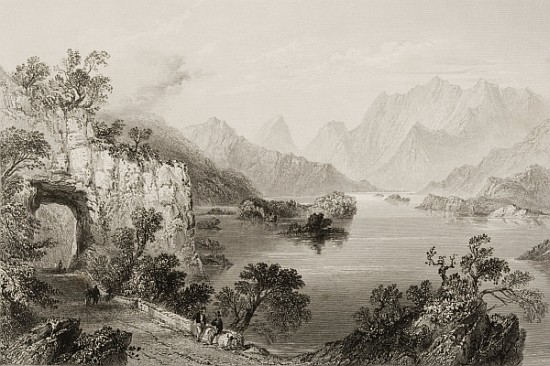 The Upper Lake at Killarney, County Killarney, Ireland, from ''Scenery and Antiquities of Ireland'' von (after) William Henry Bartlett