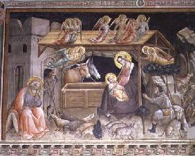 The Nativity, detail from The life of the Virgin and the Sacred Girdle, from the Cappella dell Sacra 1392-95