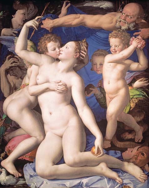 An Allegory with Venus and Cupid von Agnolo Bronzino