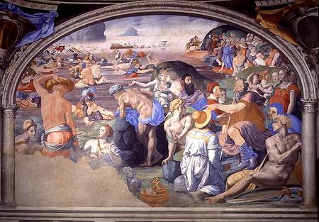 The Crossing of the Red Sea von Agnolo Bronzino