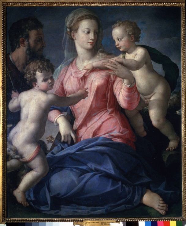Die Heilige Familie mit dem Johannesknaben von Agnolo Bronzino