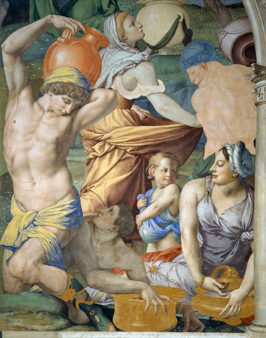 Die Mannalese (Detail) von Agnolo Bronzino