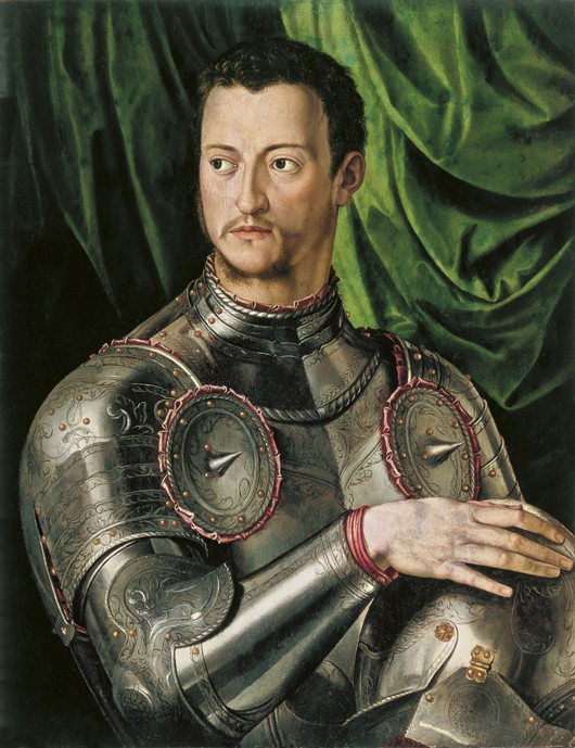 Porträt Cosimo I. de' Medici, Grossherzog von Toskana (1519-1574) in Rüstung von Agnolo Bronzino