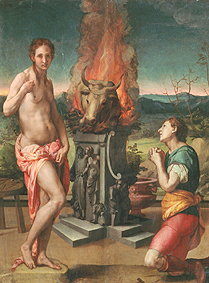 Pygmaleon und Galathea: Das Opfer an Venus von Agnolo Bronzino