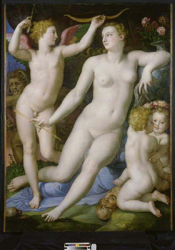 Venus, Amor und die Eifersucht von Agnolo Bronzino
