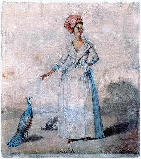 Lady with peacock c.1770