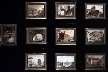 Ten views of Rome including the Temple of the Sun and the Moon and the Colosseum von Agostino Tofanelli
