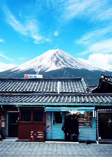 Waffel und Mt. Fuji Japan