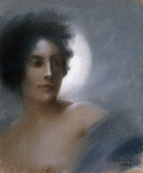 Woman with a Crescent Moon or, The Eclipse von Albert Besnard