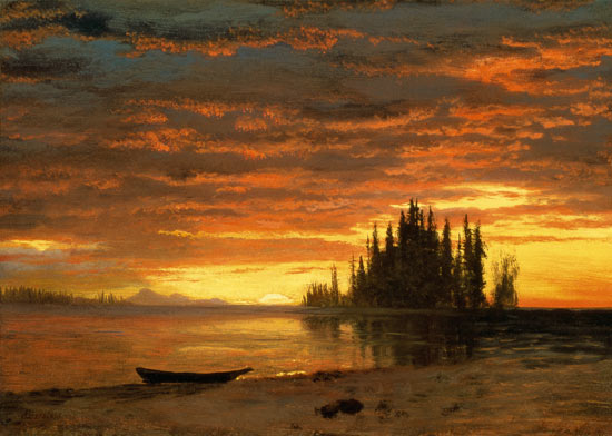 California Sunset (oil on paper) von Albert Bierstadt
