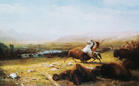 Indianer auf der Büffeljagd. 1888