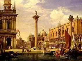 Ansicht der Piazzetta und Piazza di S.Marco in Venedig 1863