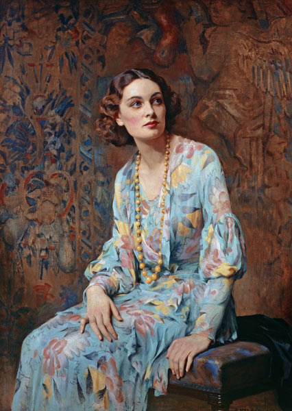 Porträt einer Dame von Albert Henry Collings