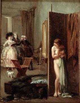 The Artist's Studio or Unexpected Visitors 1882