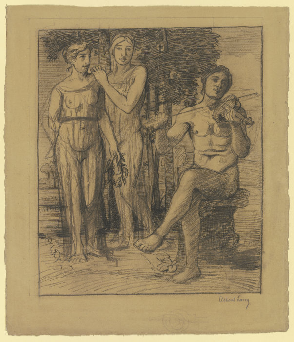 Apollon und zwei Musen von Albert Lang