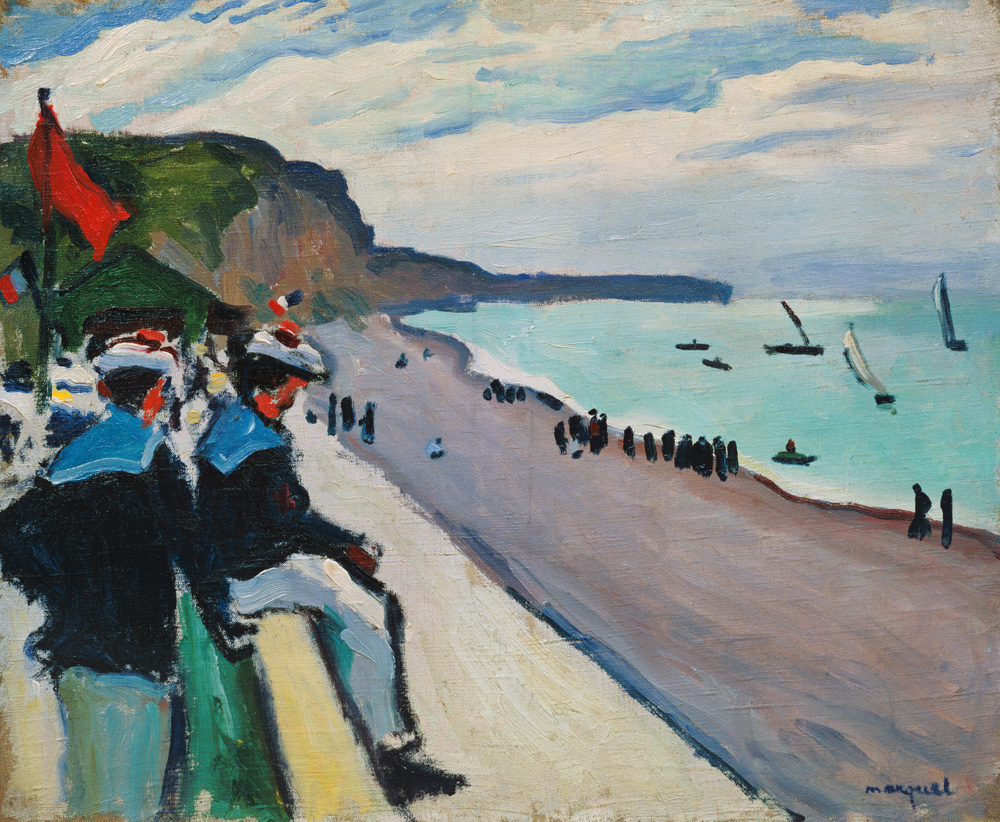 Blick auf den Strand von Fécamp von Albert Marquet