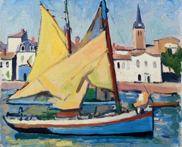 Fischerboot mit Blick auf La Chaume von Albert Marquet