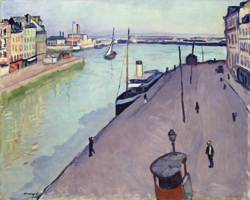 Vue du port du Havre (Le quai de Notre-Dame) von Albert Marquet