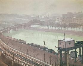Die Seine bei Grenelle 1922