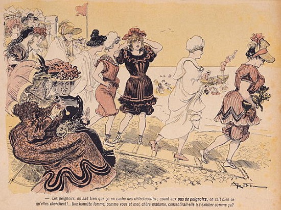 Bathers, from ''L''Assiette au Beurre'', 30th August 1902 von Albert Robida