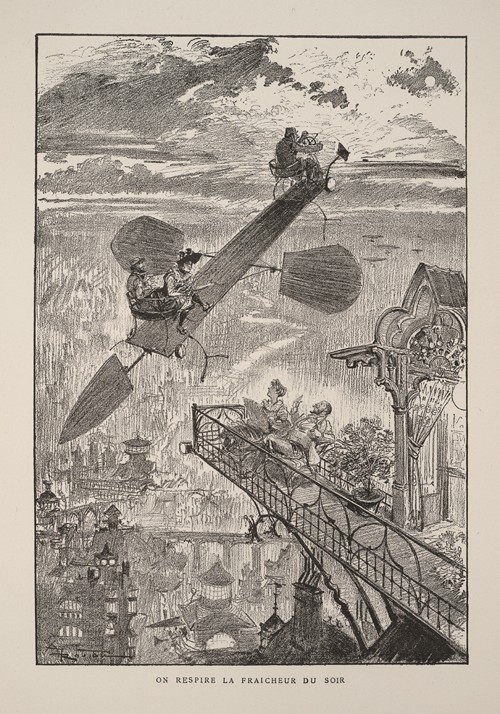 Illustration für "Le vingtième siècle: La vie électrique" von Albert Robida