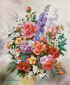 A High Summer Bouquet (oil on canvas)
