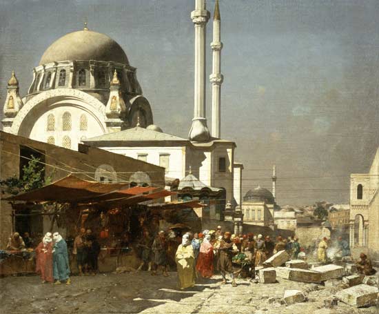 Im Basar in Konstantinopel von Alberto Pasini
