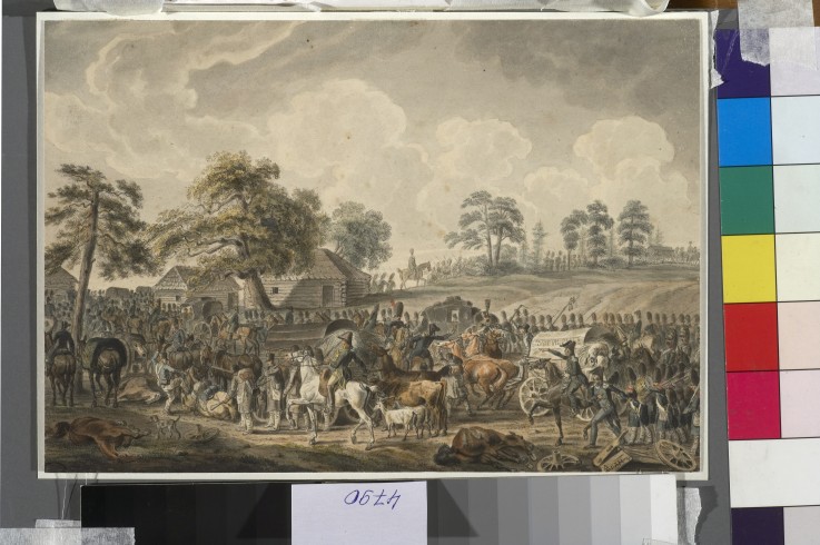 Die französische Armee beim Übergang über die Düna am 24. Juli 1812 von Albrecht Adam