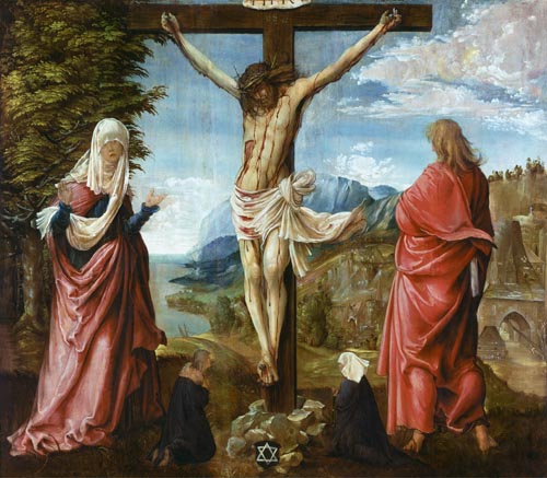 Christus am Kreuz mit Maria und Johannes von Albrecht Altdorfer