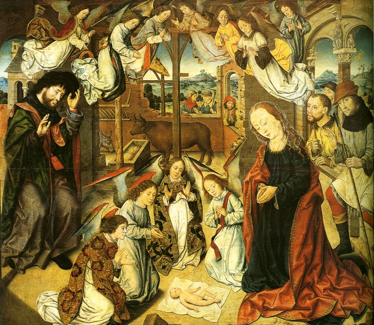 Die Anbetung des Christuskindes von Albrecht Bouts