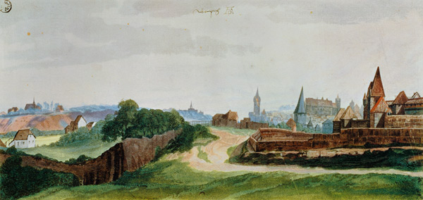 Ansicht der Stadt Nürnberg von Westen von Albrecht Dürer