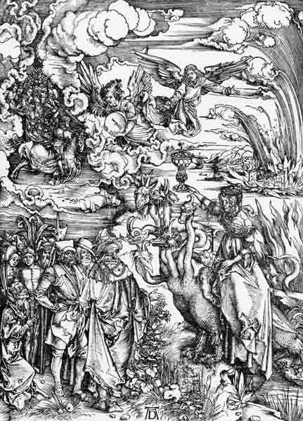 Babylonian Whore & Beast / Dürer / 1498 von Albrecht Dürer