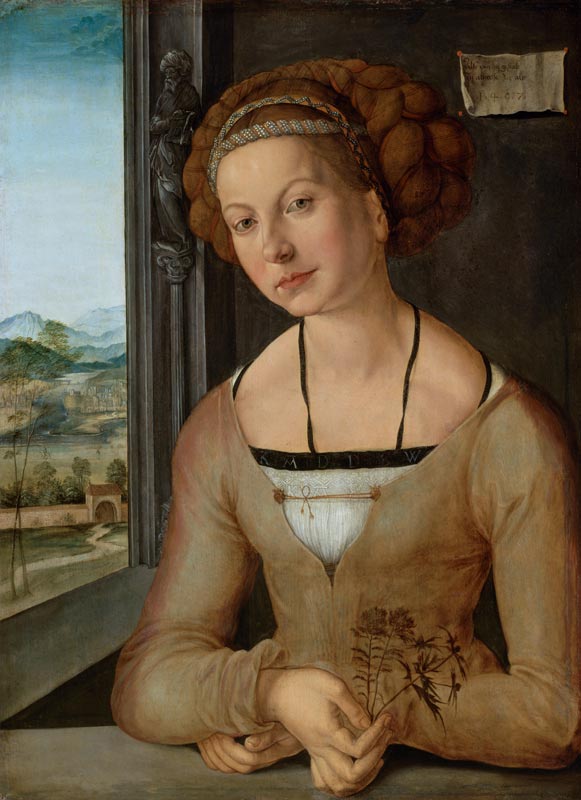 Bildnis der sogenannten Fürlegerin mit geflochtenem Haar von Albrecht Dürer