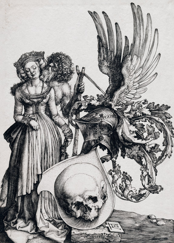 Das Wappen mit dem Totenkopf von Albrecht Dürer