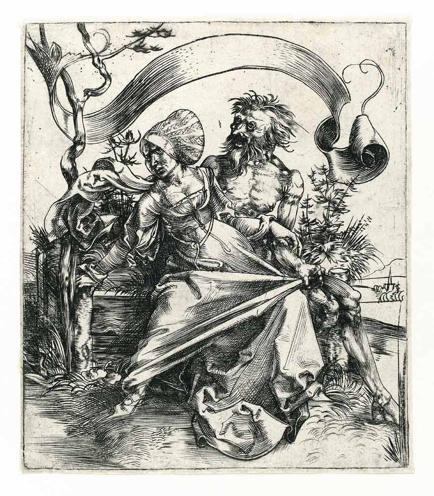 Junge Frau, vom Tode bedroht (Der Gewaltätige) von Albrecht Dürer