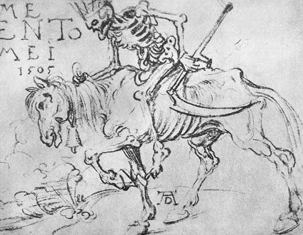 Duerer, King Death on Horseback 1505 von Albrecht Dürer